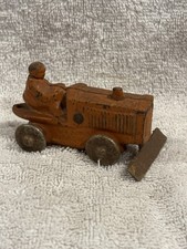 KILGORE BULLDOZER TRACTOR CAST IRON TOY 1930s IN ORANGE