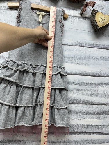 Matilda Jane Whiskers Dress Girls Gray Tiered Tulle Once Upon A Time Size 6 EUC - Picture 10 of 16