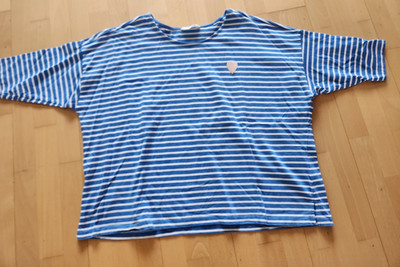 Essentials by Tchibo Shirt Gr. 44/46 gringelt mit Herz 1/2-Ärmel