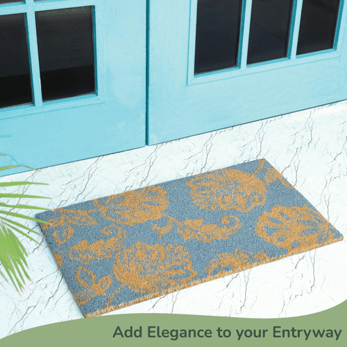 Coir Door Mat Entryway Floor Mats with Non Slip PVC Backing Indoor Outdoor Mat - Picture 5 of 6