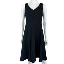 Vintage Talbots Black Sleeveless Midi Dress Size 4 H0433