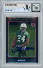 2007 Bowman Chrome #BC10 Darrelle Revis RC BGS Autograph 10