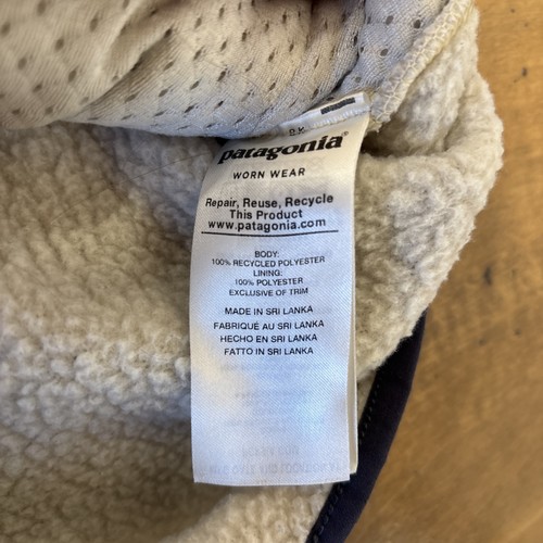 Vintage Patagonia Hooded Deep Pile Oatmeal Fleece, Purple Trim w/3 Zippers Small - Bild 10 von 16