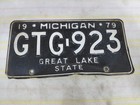 1979 Michigan License Plate GTG-923 — photo 1