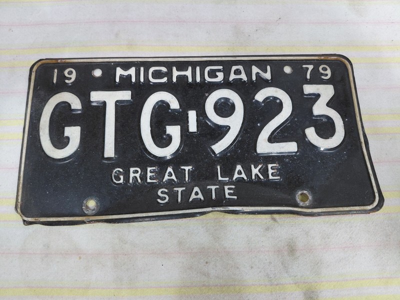1979 Michigan License Plate GTG-923