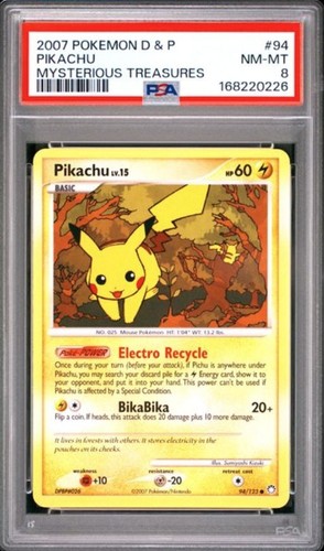 Pikachu graded PSA 8 for sale on eBay