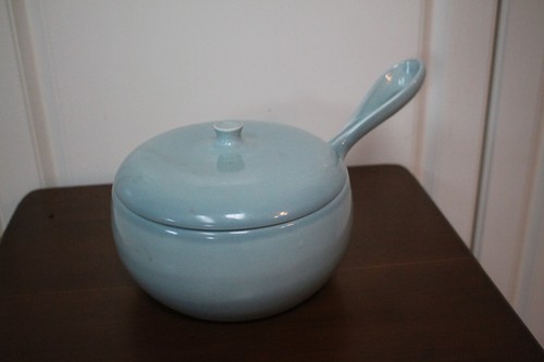 Russel Wright Iroquois Ice Casual China Blau Kochtopf Topf mit Deckel