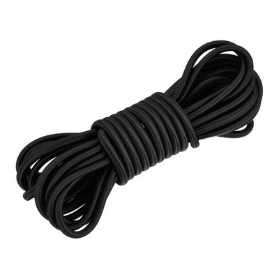 1/4 Inch Shock Cord, 25 Feet Black Bungee Cord Tent Pole Elastic Kayak Rope
