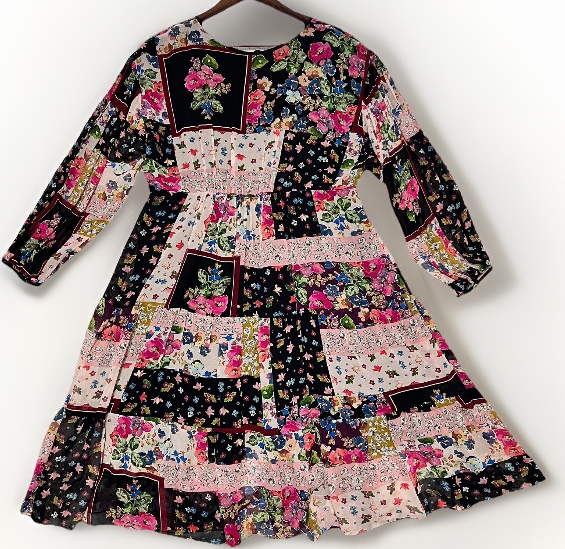 Johnny Was Cruces Patchwork Boho Cottagecore Flor… - image 2