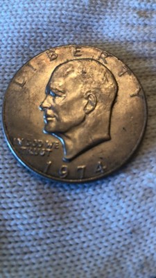 1974 Eisenhower Silver Dollar $1 Coin No Mint Mark | eBay
