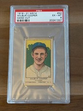 1919-21 W514 #42 Wilbur Cooper (Hand Cut) Pittsburgh Pirates - PSA 6