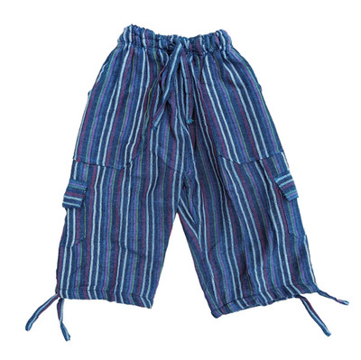 Kinder Funky gestreifte Cargo Style Hose Pants aus Ecuador Hippie Alter 1-2