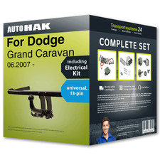Towbar detachable for DODGE Grand Caravan 07- + 13pin universal electrical-kit