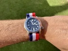 Rare Vintage Seiko Mens Quartz 200M Diver Watch Pepsi Bezel 7N36 7A08 RUNS WELL