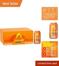 Energetic Sparkling Orange Drink 330ml - 12 Cans Packed for Refreshing Days