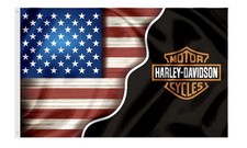 Harley Davidson Motorcycle Enthusiast 3x5 Ft Flagbanner Garage Wall Banner