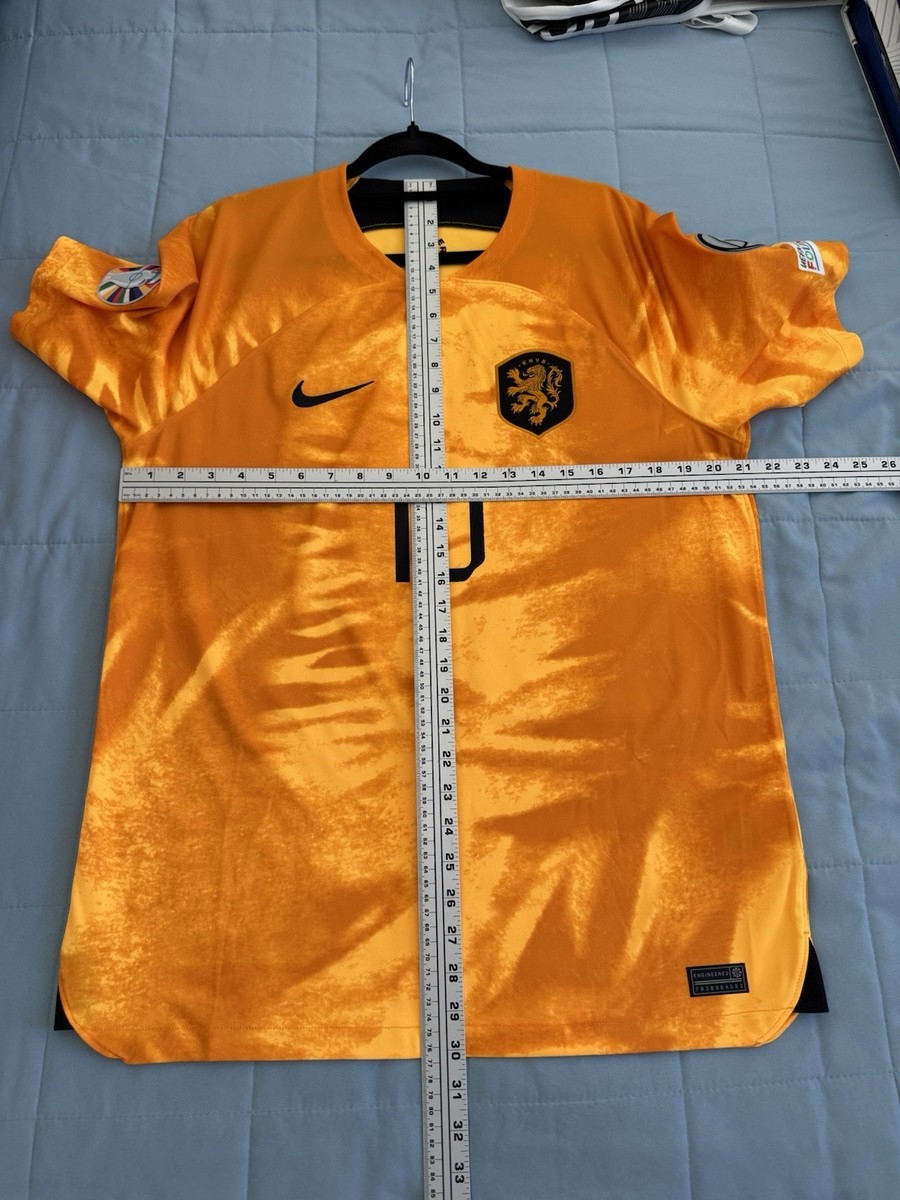 Memphis Depay #10 Mens LARGE Nike Netherlands Euro Qualifiers Home