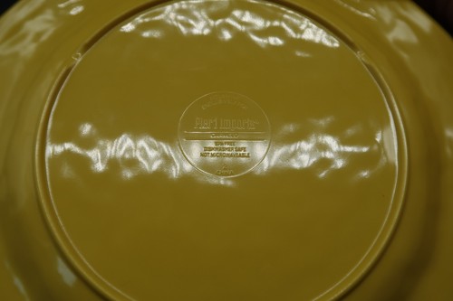 Pier 1 Imports Carmelo Amarillo Rústico Craquelado Melamina 9" Placa de Repuesto - Imagen 13 de 15
