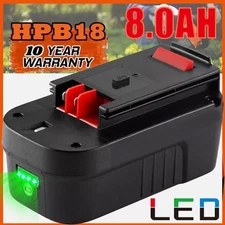 HPB18 18V HPB18-OPE 244760-00 18 VOLT 8.0AH Li-ion BATTERY FOR BLACK & DECKER
