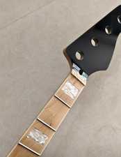 J BASS guitar neck 20 fret 34" Maple Fretboard Block Inlay gloss DIY