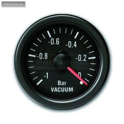 Vacuummeter Gauge instrument YoungTimer negative pressure Ø52mm/ 2 inches Black