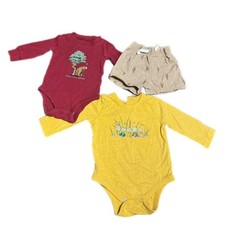 Bodysuit and Short lot boys size 6-9M Multicolor Excellent Graphic Animal