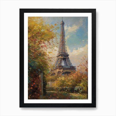 Eiffel Tower Paris France Pissarro  Framed Wall Art Poster Canvas Print Picture