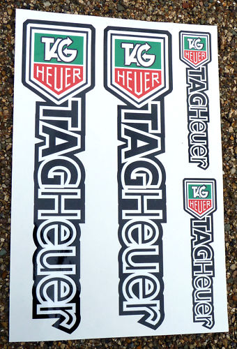 Retro classic Motorbike Motorcycle TAG style Fork Decals Stickers, laminated