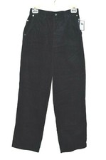 NWT Peppermint Plus Boys' Black Cotton Corduroy Pants 16 28" Waist 27" Inseam