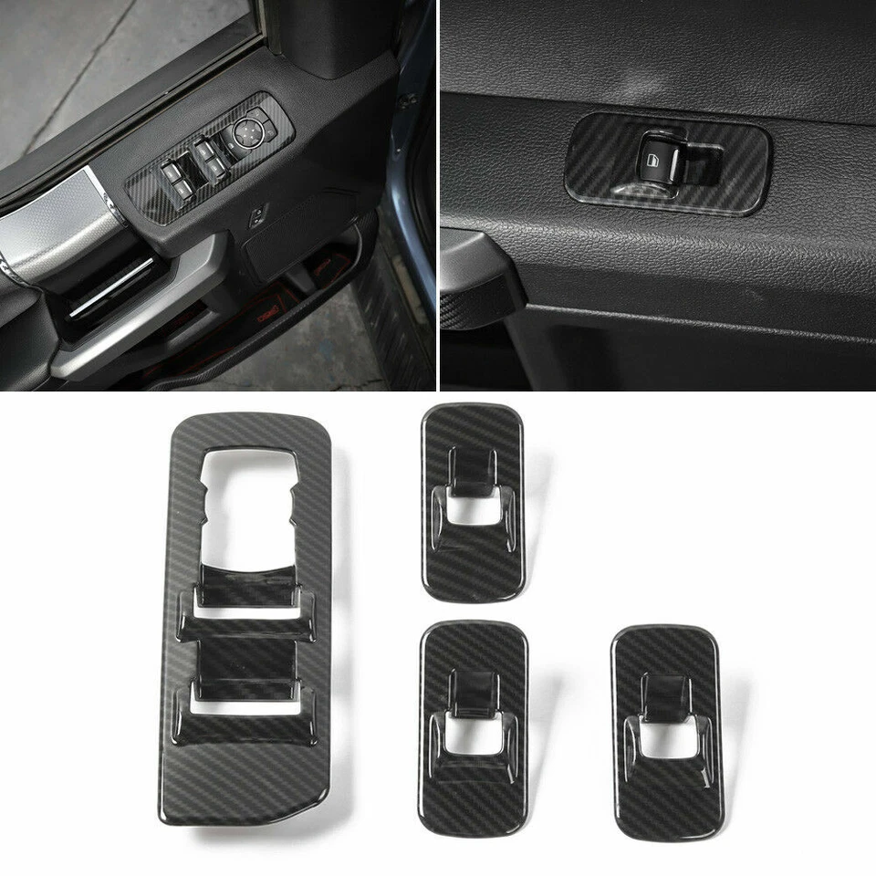 19 PIEZAS Fibra de Carbono Decoración Interior Accesorios Cubierta Ajuste Ford F150 15+ Foto 4 de 4
