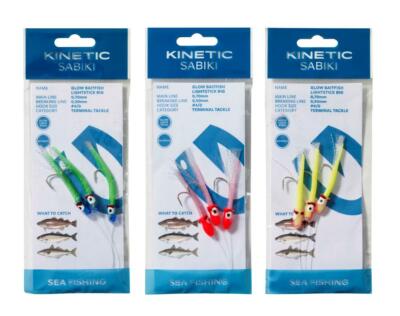 Kinetic Sabiki Glow Baitfish Lightstick Dorschvorfach Seelachs mit Knicklicht