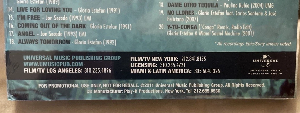 Gloria Estefan - The Estefan Catalog Universal Music Publishing 2 CD Set Sealed - Image 4 of 4