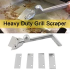 Commercial Grill Scraper Flat Griddle Top Heavy Duty Grill Tools with 4 Blades
