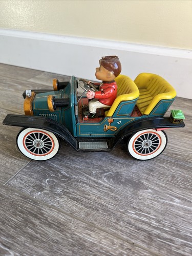 Mystery Car Vintage Tin Toy Latta Battery made in Japan - Not Tested - Picture 4 of 10