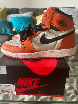 Nike Air Jordan 1 Retro High OG sz 7Y Shattered Backboard Away 100