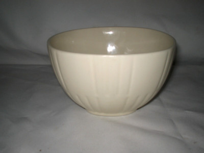 Crate & Barrel Parallel Soup Cereal Bowl Cream Off-White vertical ribs LOOK More