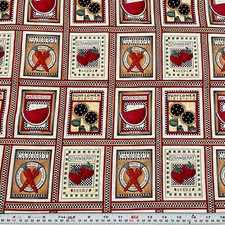 Country Garden Seed Packets by Debbie Mumm SSI Cotton Fabric BY THE YARD 36"x43"