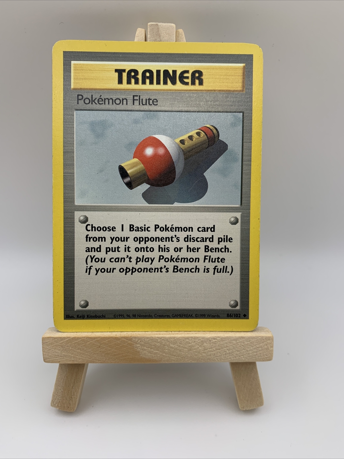 Trainer - Pokemon Flute 86/102 1999 WOTC POKEMON Card Vintage Base Set MP