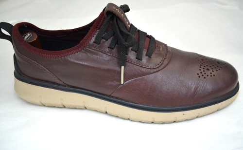 Mens COLE HAAN Zerogrand Burgundy Dress Casual Shoes Lace Up Size 9.5 - Picture 6 of 9