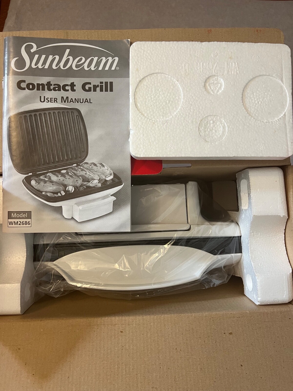 Sunbeam Contact Grill Model WM2686 Dual NonStick Indoor Countertop