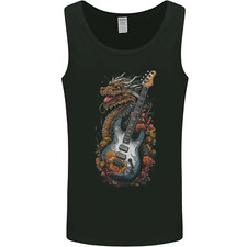 A Dragon and Guitar Rock Music Fantasy Mens Vest Tank Top