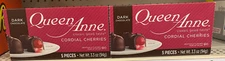 WORLD'S FINEST QUEEN ANNE CORDIAL CHERRIES DARK Chocolate (2) Boxes
