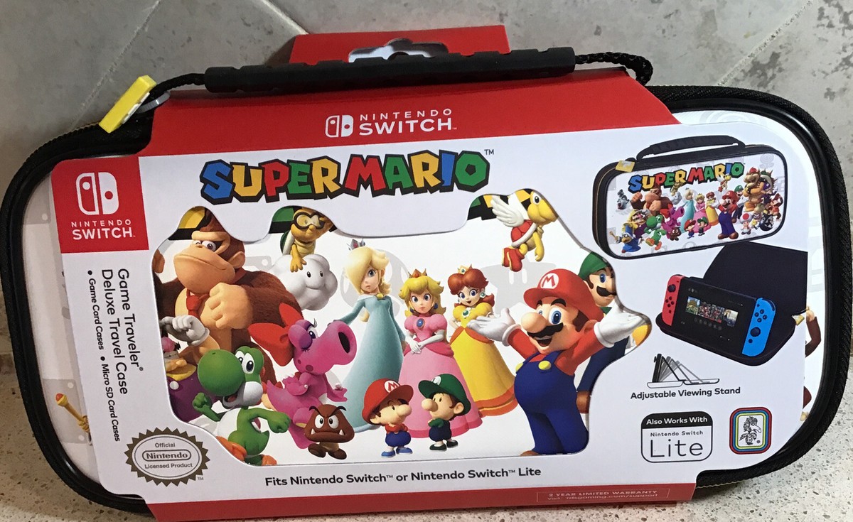 Nintendo Switch SUPER MARIO Game Traveler Deluxe Case Adjustable