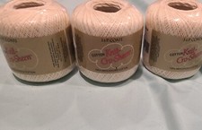 J.  P. Coats Knit Cro-Sheen Crochet 100 Mercerized Cotton White Lot of 3 New
