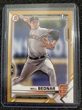 2021 Bowman Draft - Gold 11/50 #BD197 Will Bednar 1st RC San Francisco Giants