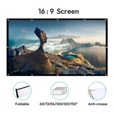 16:9 Foldable Projection Projector Screen Indoor cloth Movie Home Cinema Theater