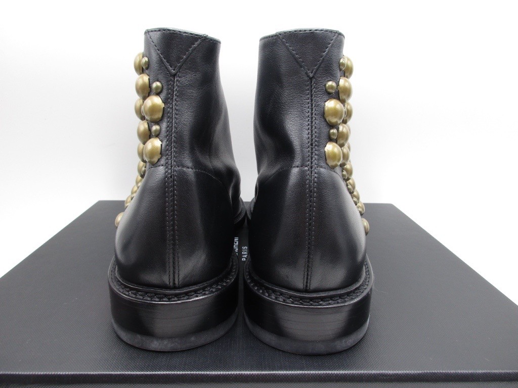 Stivali da combattimento stringati Saint Laurent YSL Lolita 20 neri borchie 35 36