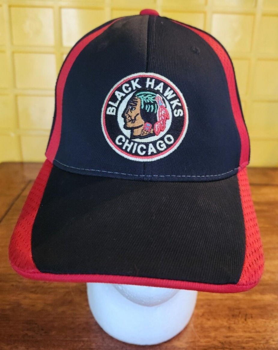 Chicago Blackhawks One Size Fits All Baseball Cap Black And Red NHL eBay