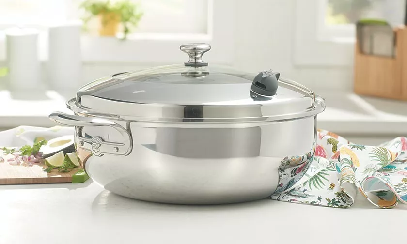 Princess House Vida Sana 5-Ply Stainless Steel 6-Qt. Casserole (5866) New  In Box