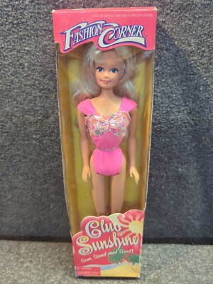 Vintage NOS Fashion Corner Doll 11.5'' Club Sunshine Lucky Inc. NIB-Damaged Box